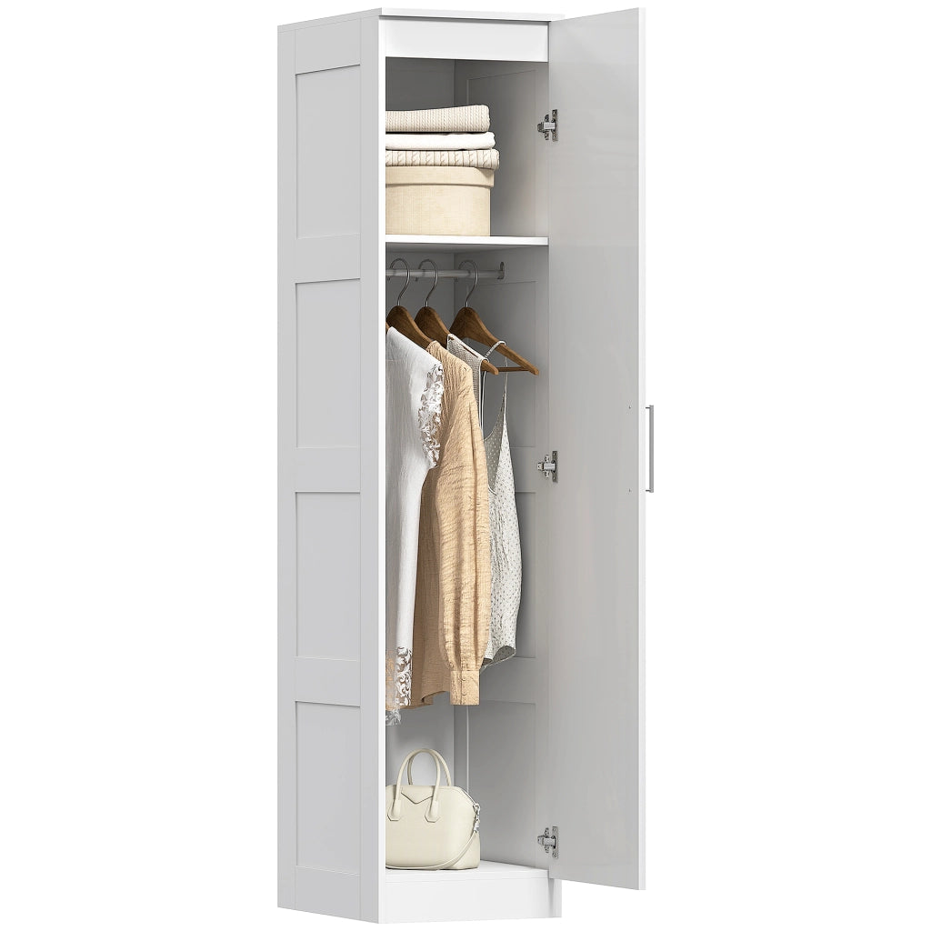 Armadio a battenti con appendiabiti e ripiani ¨C Minimal ¨C 40x52x180 bianco