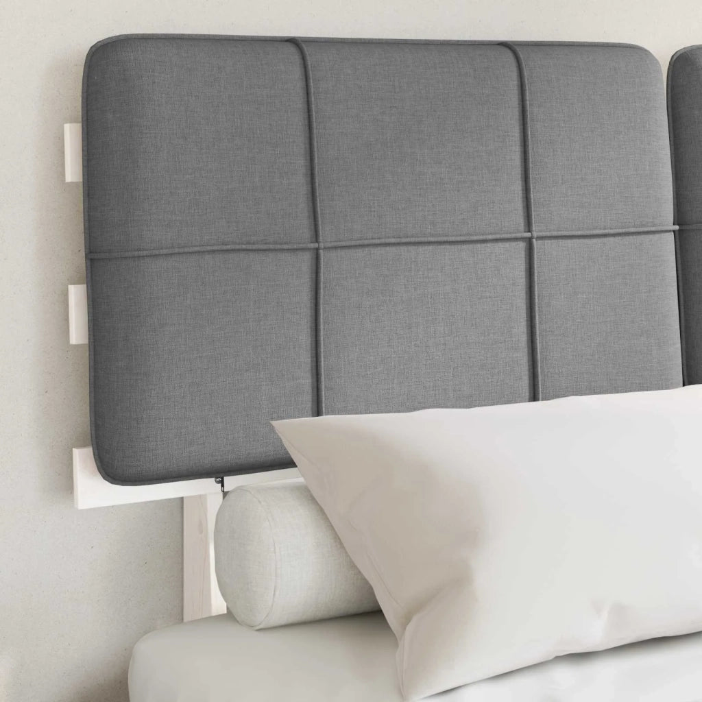 Letto con Testiera Rivestita Grigio chiaro 140 x 200 cm 877418