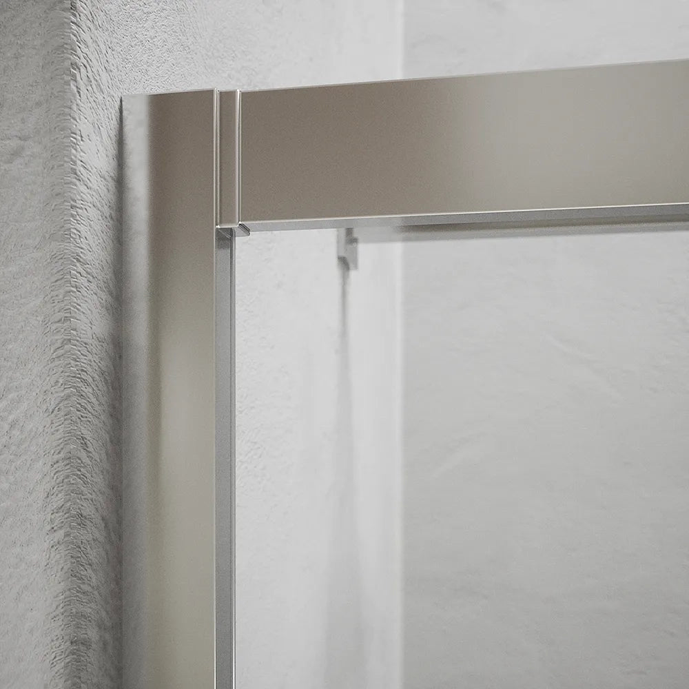 Box doccia angolare 150x60cm vetro trasparente, con apertura scorrevole e parete fissa h190cm | Tenerife