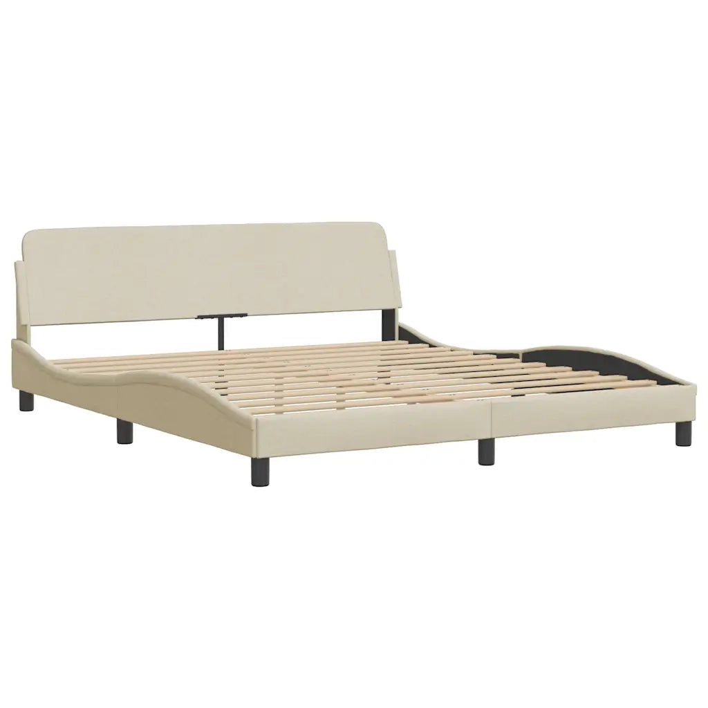 Giroletto senza Materasso-Struttura Letto Hanko Crema 160x200 cm in Tessuto 718204