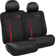 Set Coprisedile 6 Pz Powerbar Nero/Rosso
