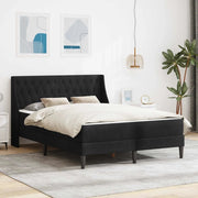 Struttura letto con materasso Nero 140 x 190 cm Velluto 3414799