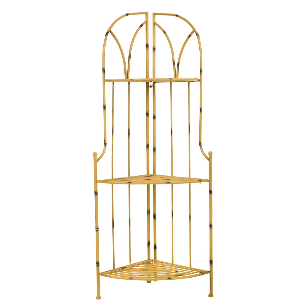 Scaffale in ferro battuto giallo 48x35x120h