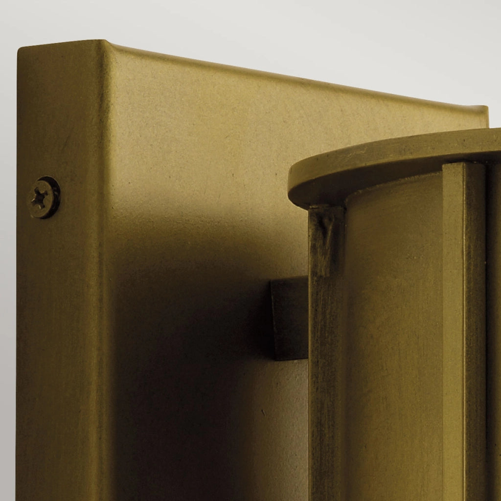 Applique esterna ottone Camillo vetro bolle E27 IP44