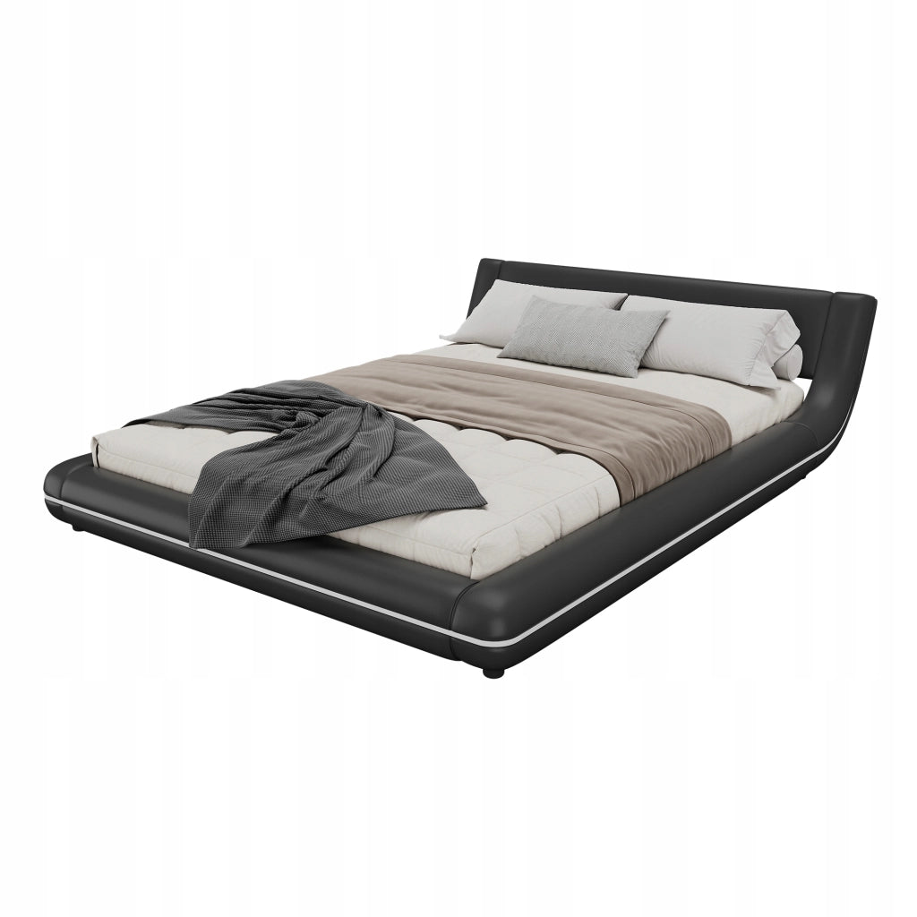 Letto basso 140x200 LED nero - Xylo