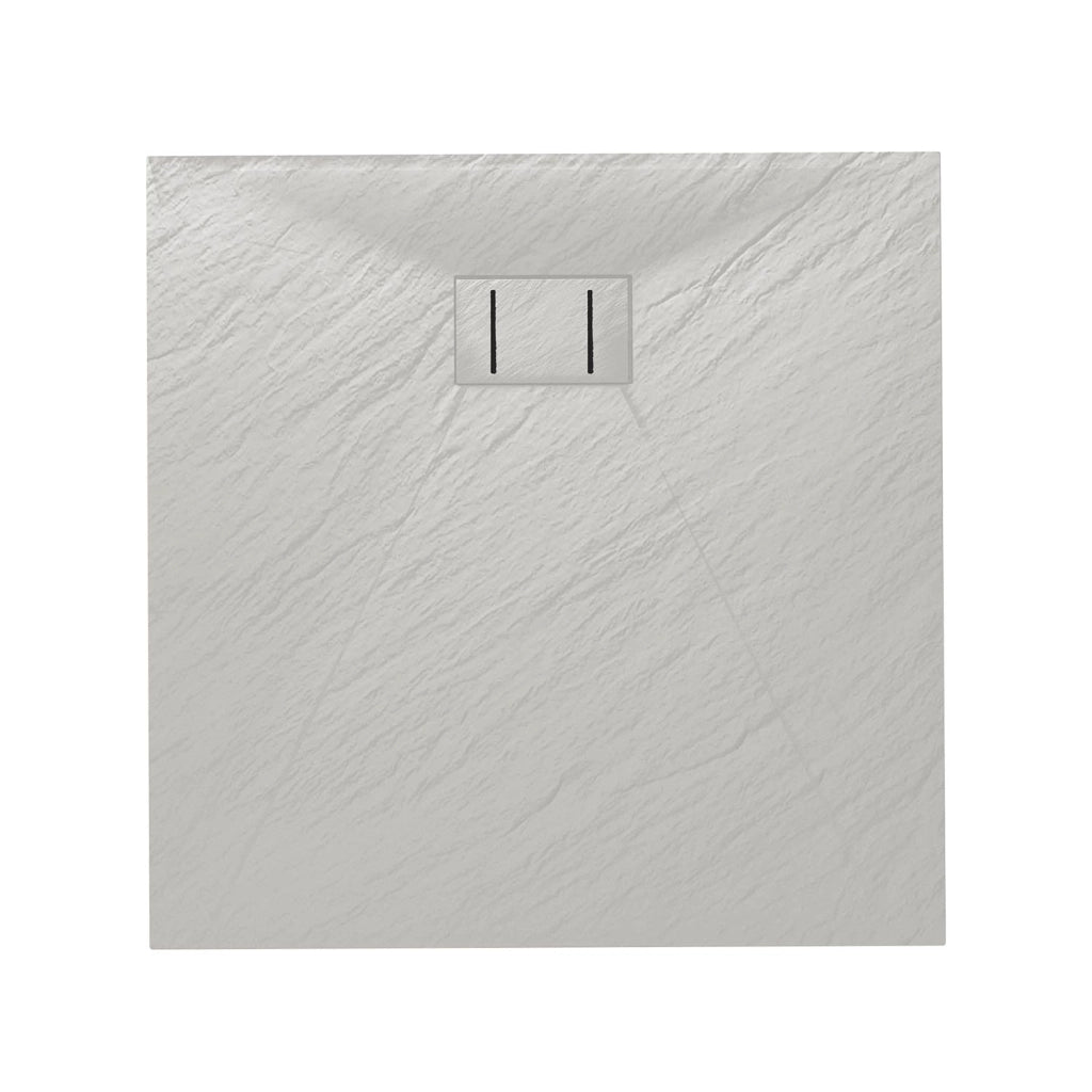 Piatto Doccia 90x90x2 6 CM Quadrato Bianco Effetto Pietra mod. Blend