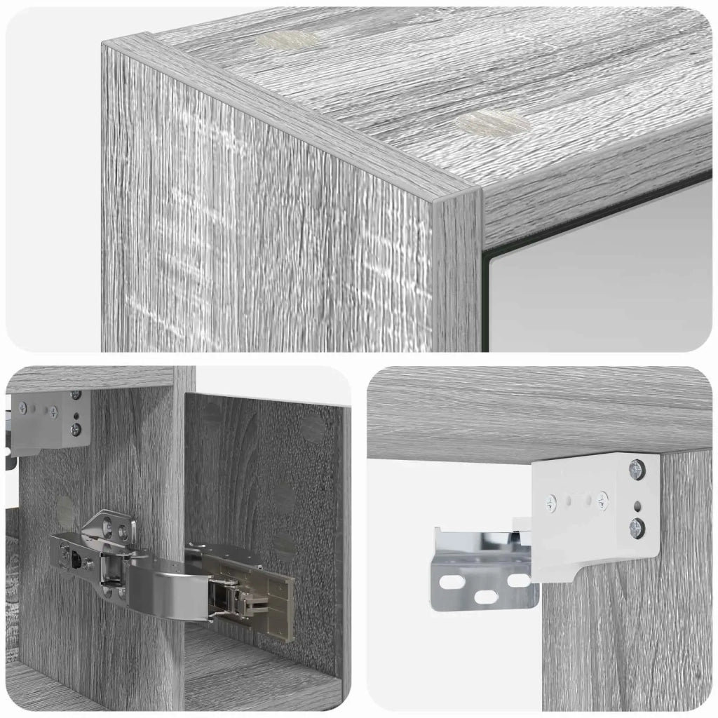 Mobiletto per specchio da bagno Grigio Sonoma 889156