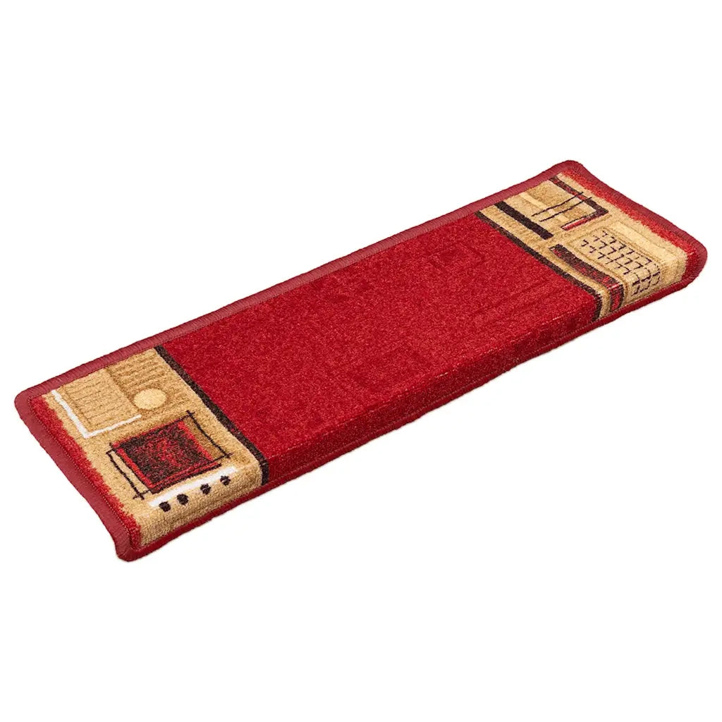 Tappetini per Scale Autoadesivi 5 pz | Gradini per Scale 65x21x4 cm Rossi
