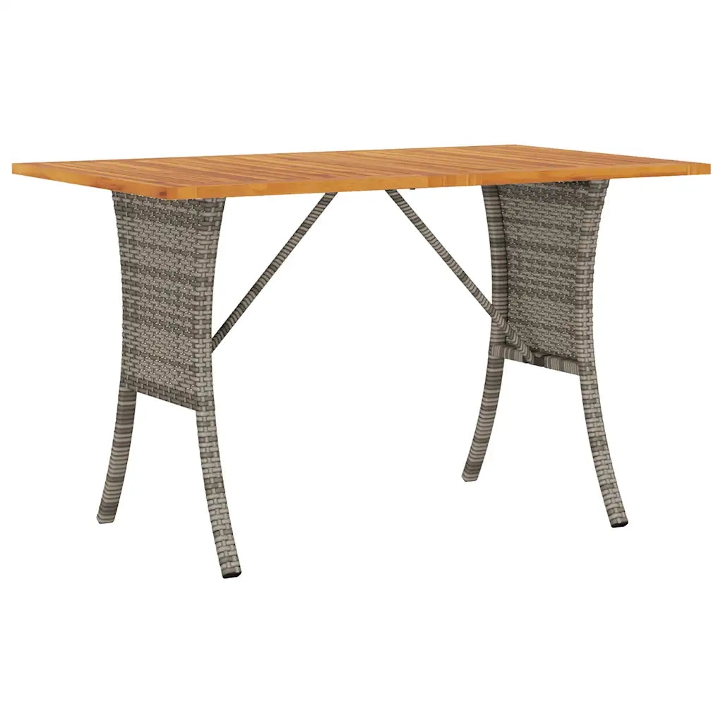 Divano da Giardino a 3 Posti Cuscini&Tavolo Grigio Polyrattan 4103856