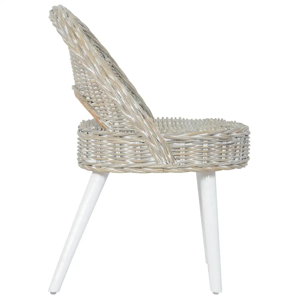 Poltrona | Sedia Relax in Rattan Kubu Bianco