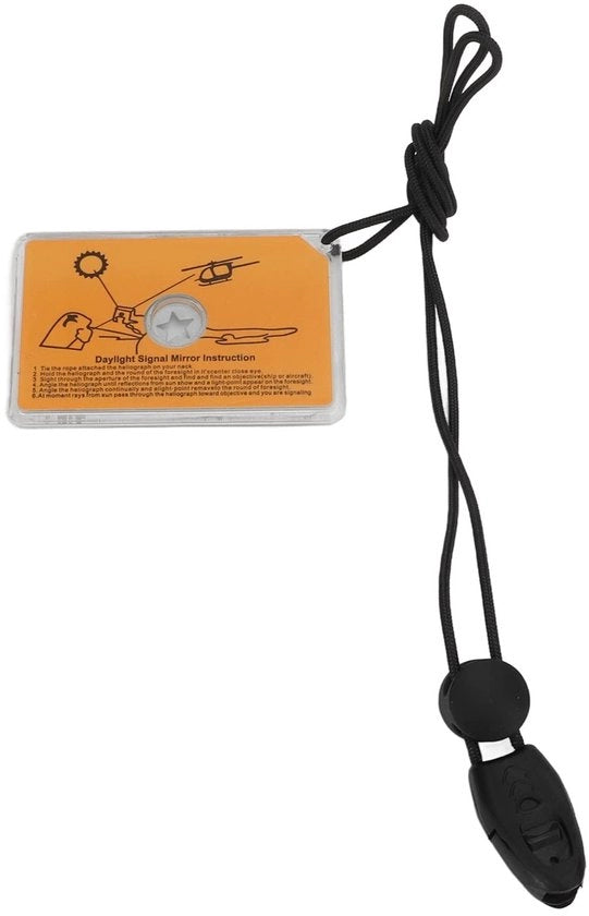 Specchio Segnalazione Lungo Raggio - Esterno - Segnalatore di Emergenza - Incluso Lanyard - Acrilico - Modello [modello] - Codice [codice]