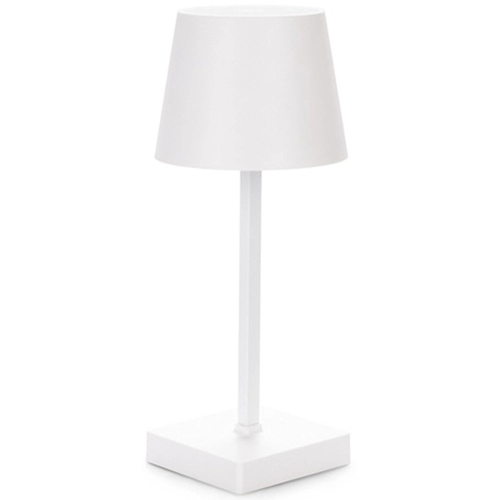 Trade Shop - Lampada Da Tavolo A Led Touch Luce Calda Dimmerabile Batteria Ricaricabile Usb - Bianco