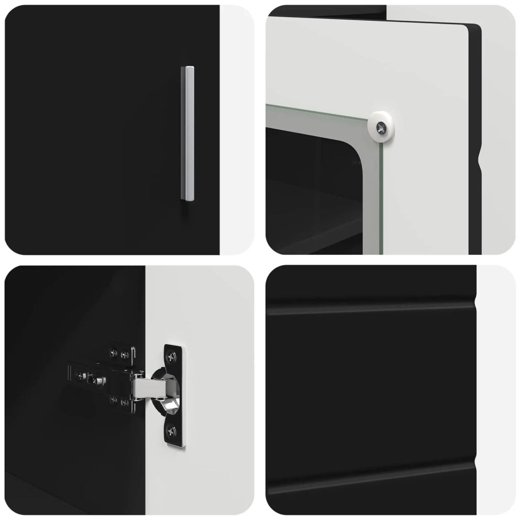 Armadio in Legno Nero 88,5 x 30,5 x 73 cm Legno multistrato CFW2732063
