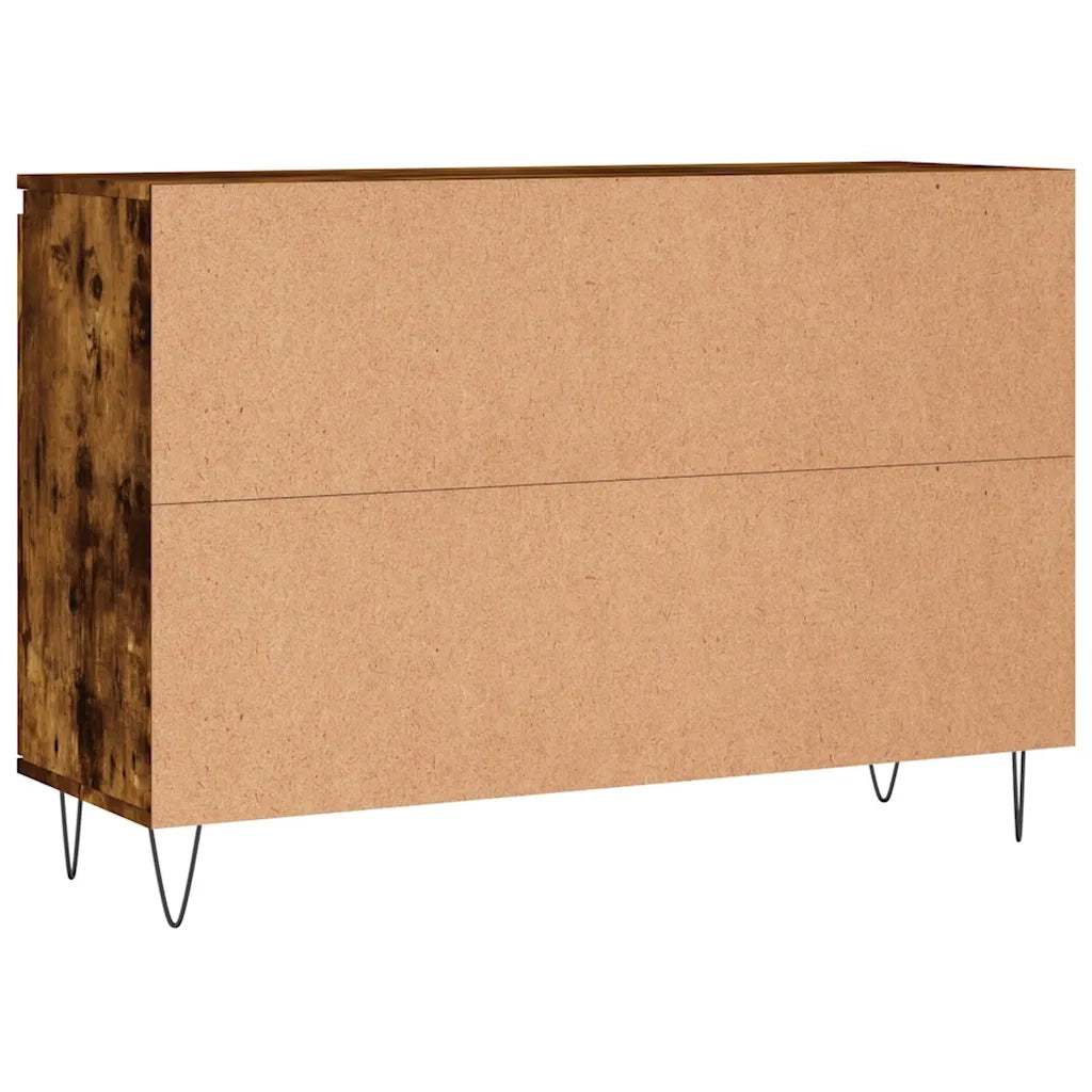 Credenza | Madia | Buffet da pranzo | Armadio da pranzo Rovere Fumo 101,5x35x70 cm in Legno Multistrato