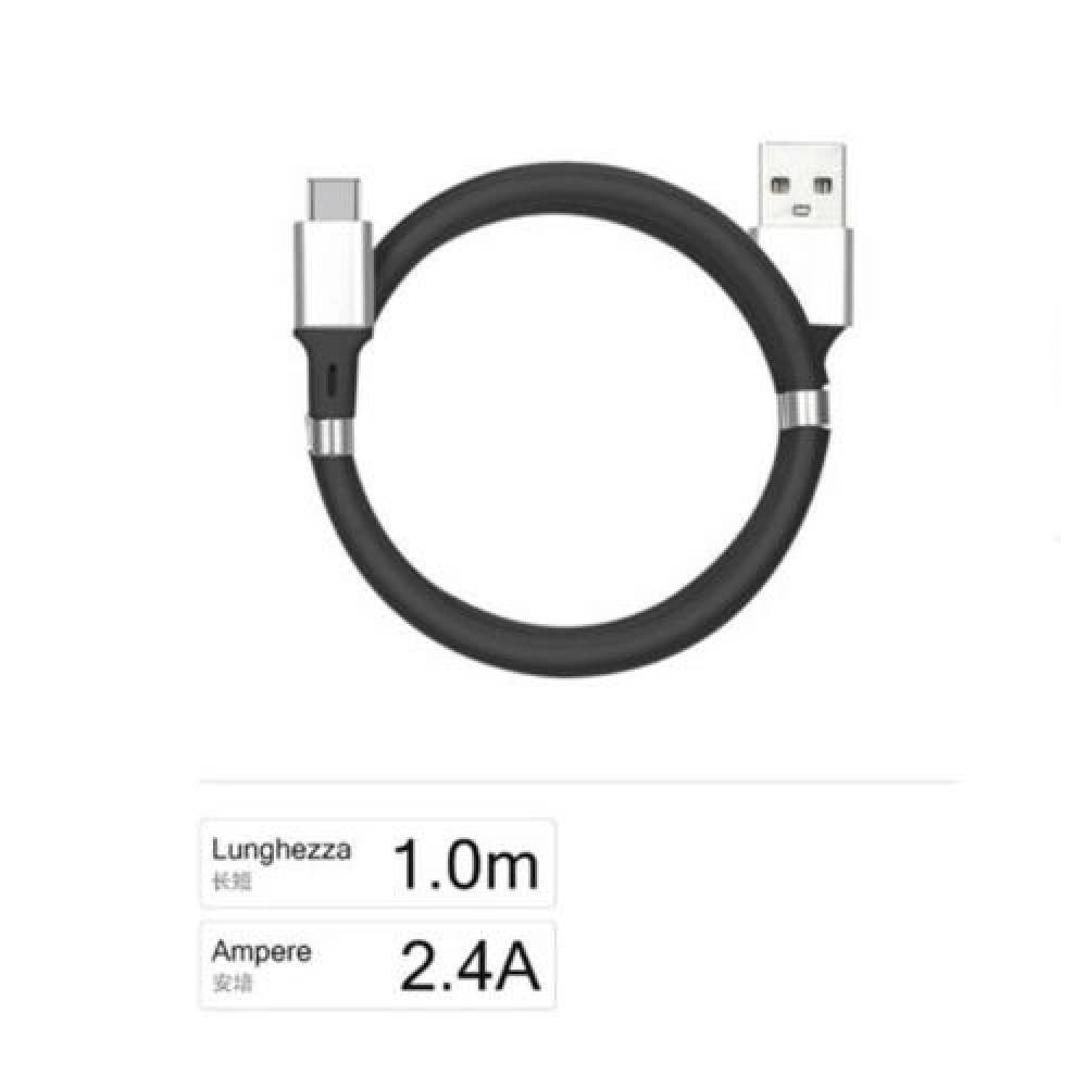 Trade Shop - Cavo Usb - Type C Ricarica Dati Cavetto 1 Metro 2400ma Per Smartphone F-tc015 -