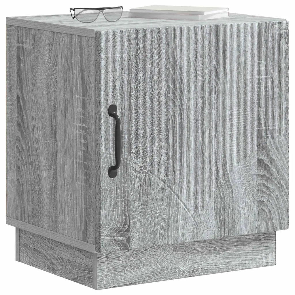 Comodino 2 pz Sonoma grigio 43 x 34,5 x 47 cm 895268