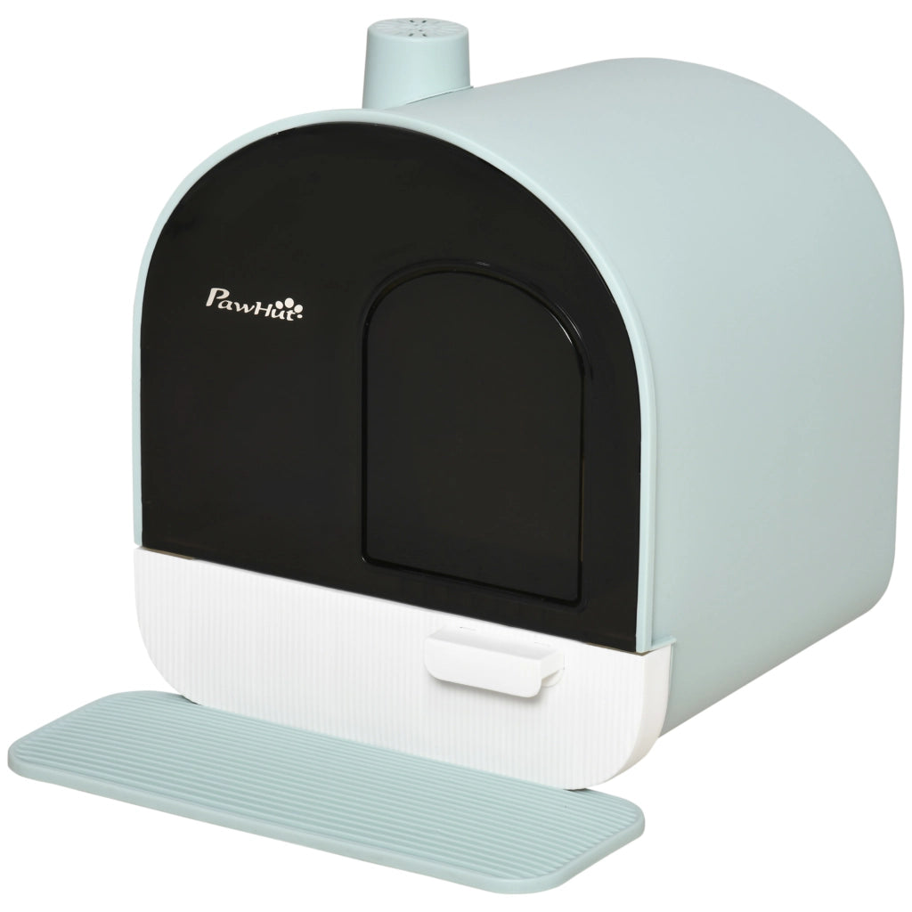 Lettiera per gatti con coperchio ¨C Xylo ¨C Verde 43x44x47cm con paletta e tappetino
