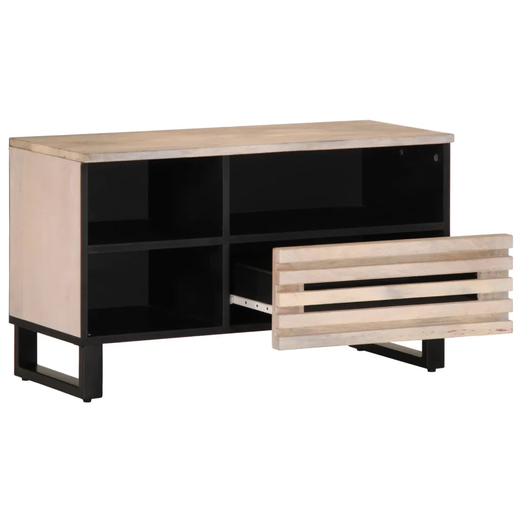Mobile TV | Armadietto TV | Mobile Porta TV 80x34x46 cm in Legno Massello di Mango