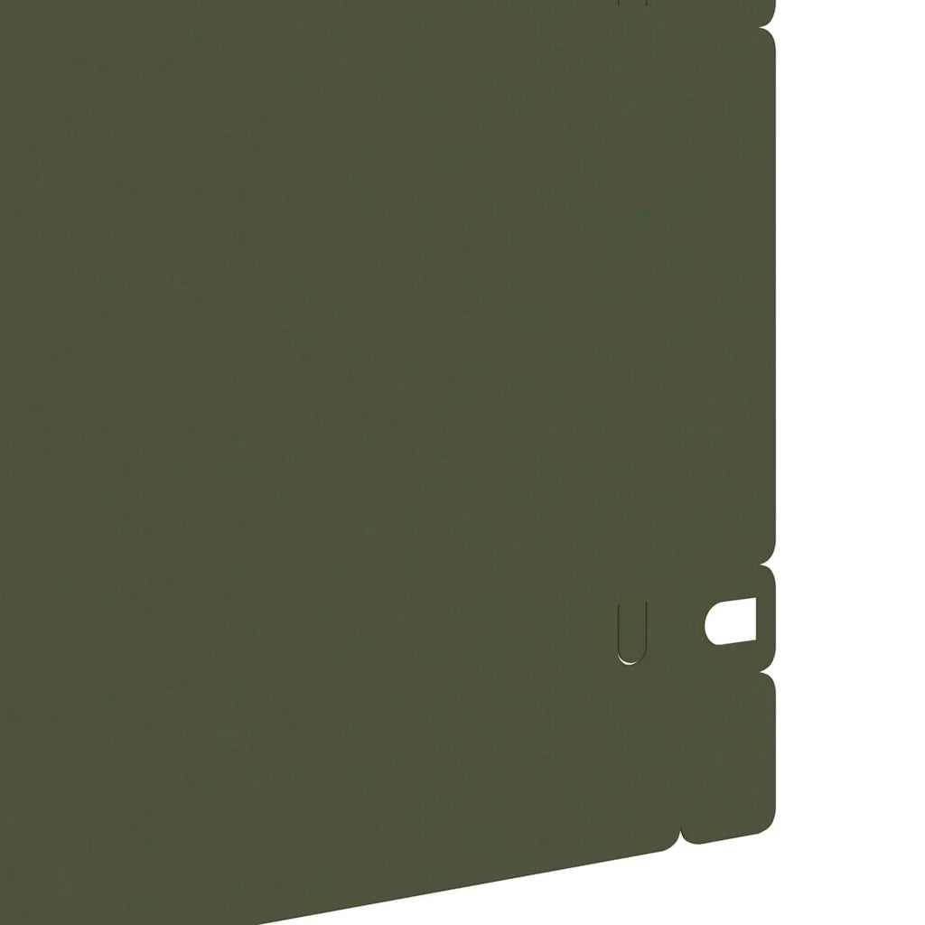 Bordure per prato 10 pcs Verde oliva 103 x 0,05 x 22 cm Acciaio 874837