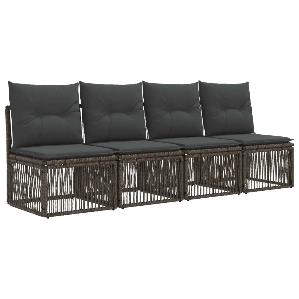 Set Divano da Giardino 7 pz Grigio polyrattan 3434162