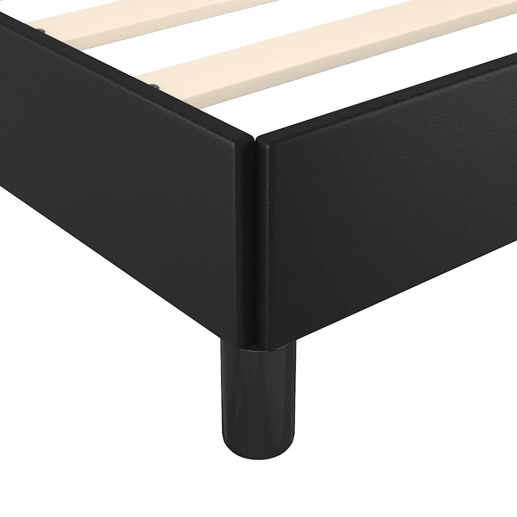Giroletto senza Materasso-Struttura Letto Nero 120x190 cm Similpelle 171106