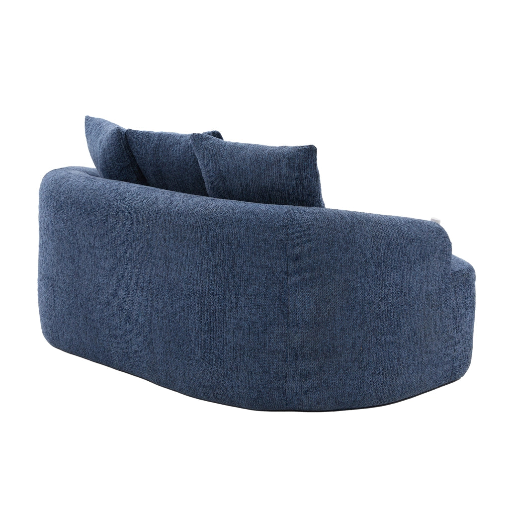 Divano 2 Posti Chenille con Cuscini ¨C MINIMAL ¨C Grigio/Beige, Morbido, Compatto