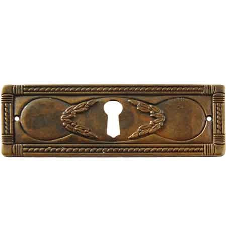 BOCCHETTA PER MOBILI '5038/A3' ORIZZONTALE 96x34 mm - Patinato antico - GIUSTI