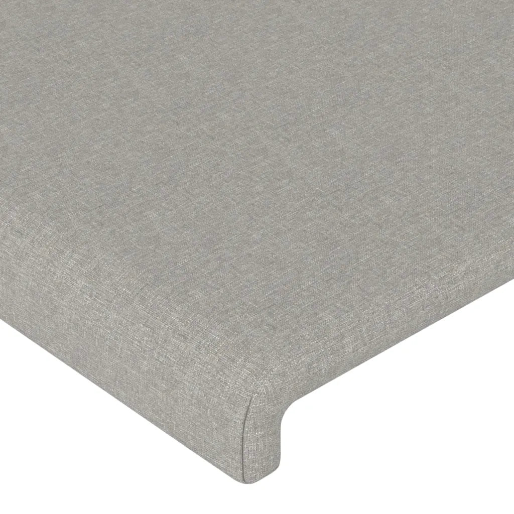Testiera | Testata ad Orecchio Grigio Chiaro 83x16x118/128 cm in Tessuto