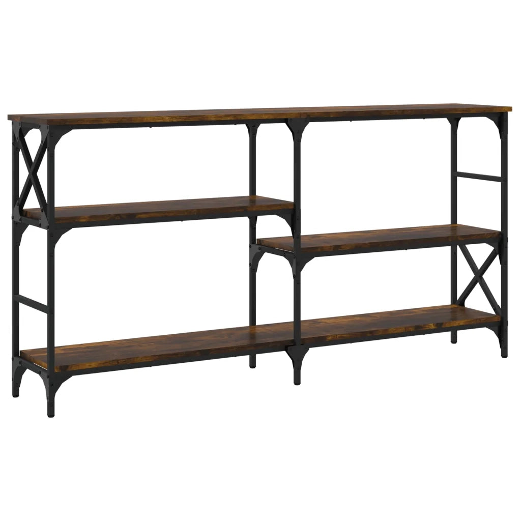 Tavolo Consolle | Tavolo d'Ingresso Rovere Fumo 150x29x76,5 cm in Legno Multistrato