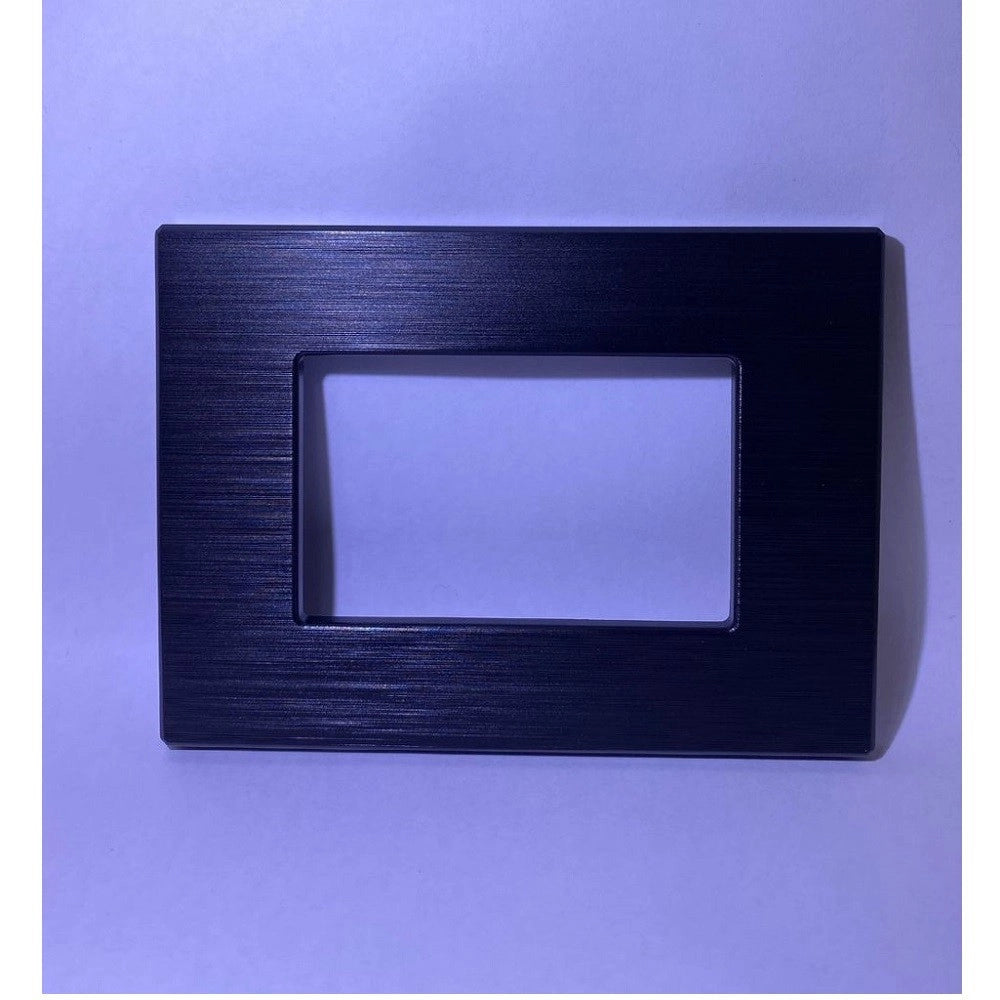 Trade Shop - Placca Dynamic 3 4 6 M Tecnopolimero Satinato Nero Compatibile Bticino Axolute -  -3 Fori     -