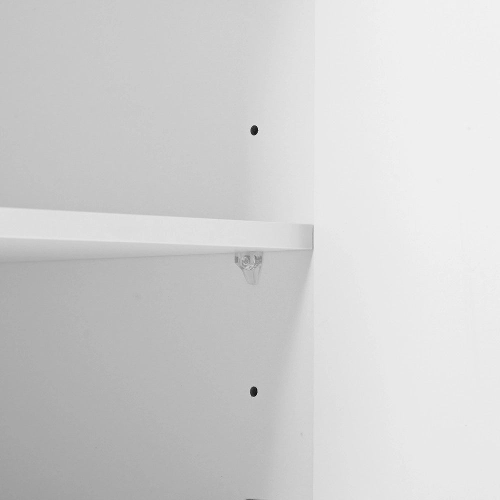 Cassettiera con Ante e Cassetti ¨C MINIMAL ¨C Bianco/Nero, Metallo, 80x35x79.5 cm