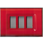Trade Shop - Placchette Placche In Abs Serie Magic Elite Bticino Compatibili Color Copriprese - Rosso -3 Fori     -