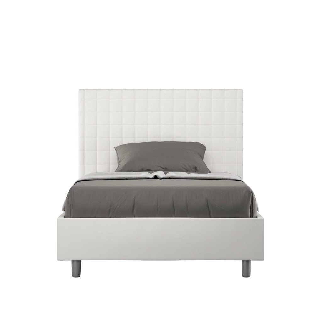 Letto 1 Piazza e Mezzo 120x210 cm Senza Rete Sunny Bianco
