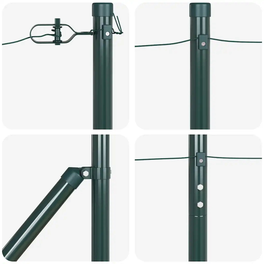 Palo della recinzione 26 pcs Grigio 3,2 x 3,2 x 140 cm