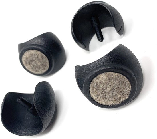 Set di 8 Viltglijders - Ideali per Protezione del Pavimento - Colore Nero - Silenziosi e Facili da Utilizzare - Adatti per Tubi Ronde da 24-