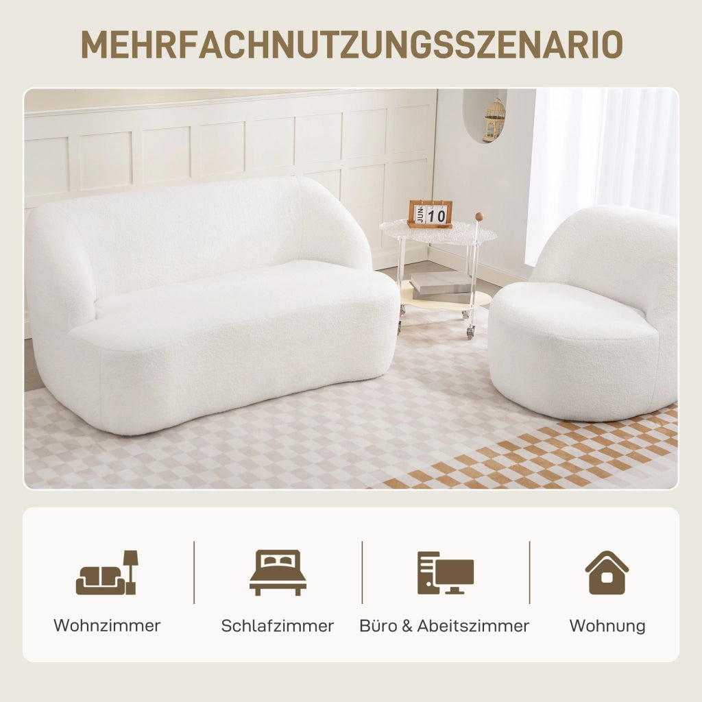 Divano 2 posti imbottito ¨C zephmum ¨C crema