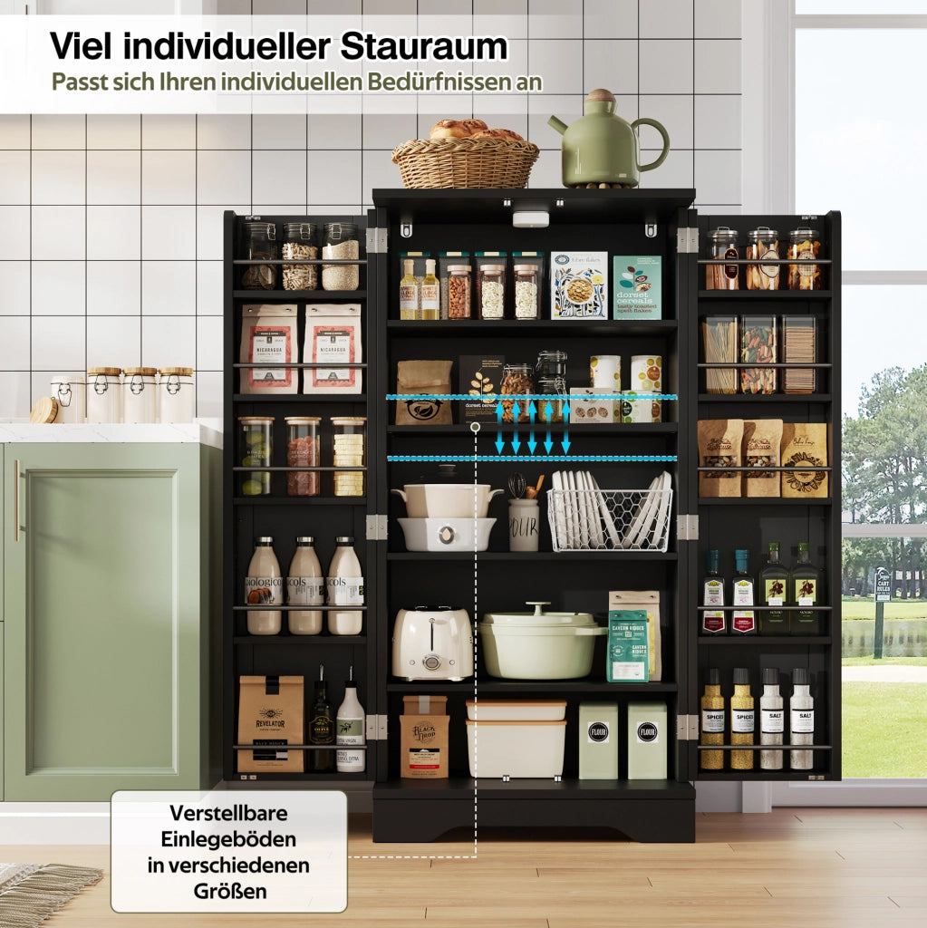 Mobile contenitore in MDF nero con luce LED a sensore