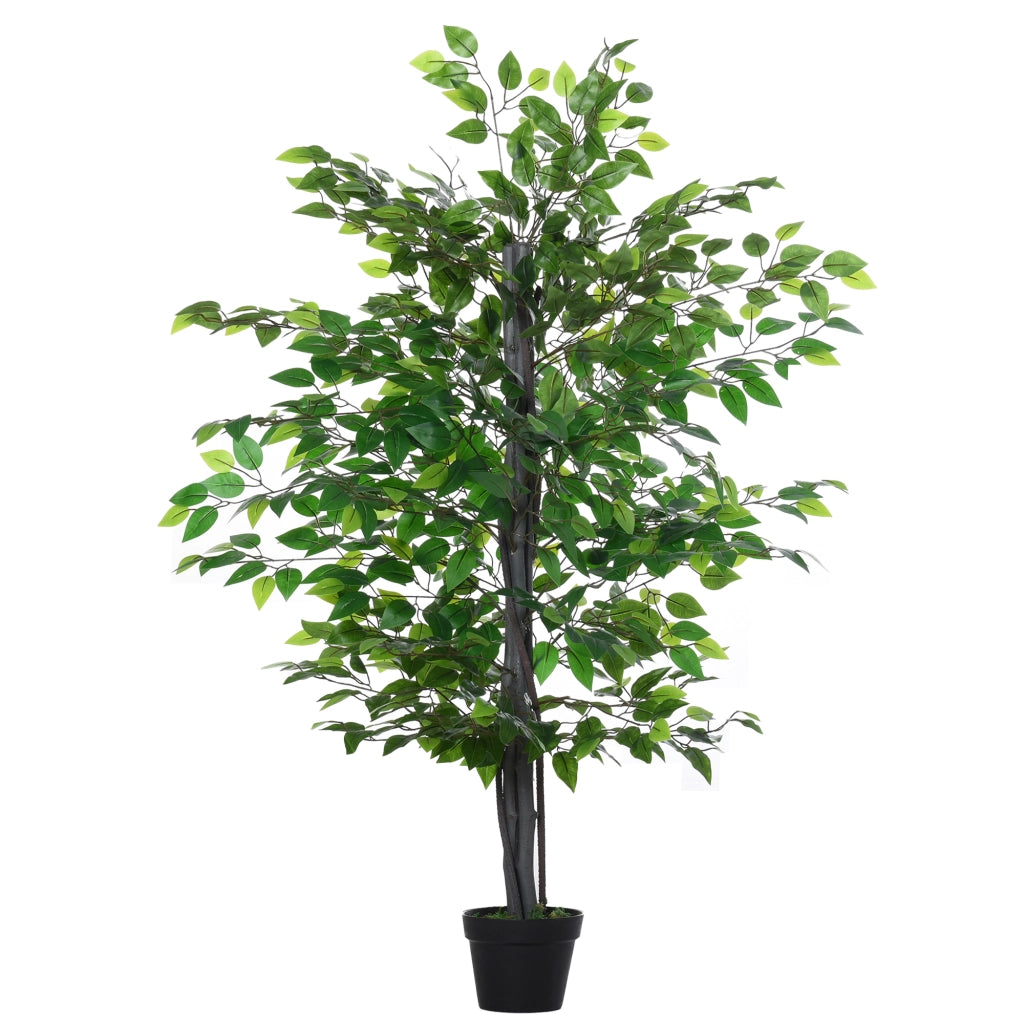 Ficus Artificiale Grande 145 cm ¨C zephmum ¨C Verde in Vaso Plastica