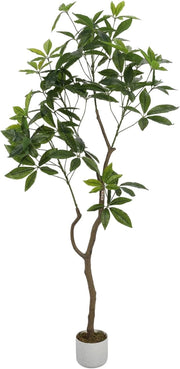Schefflera Artificiale 160 cm Albero da Pavimento con Vaso per Casa e Terrazzo