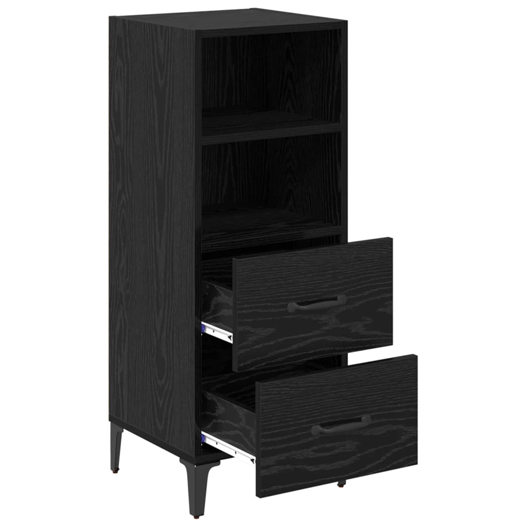 Credenza | Madia | Buffet da pranzo | Armadio da pranzo Rovere nero 34 x 34.5 x 90 cm Legno multistrato