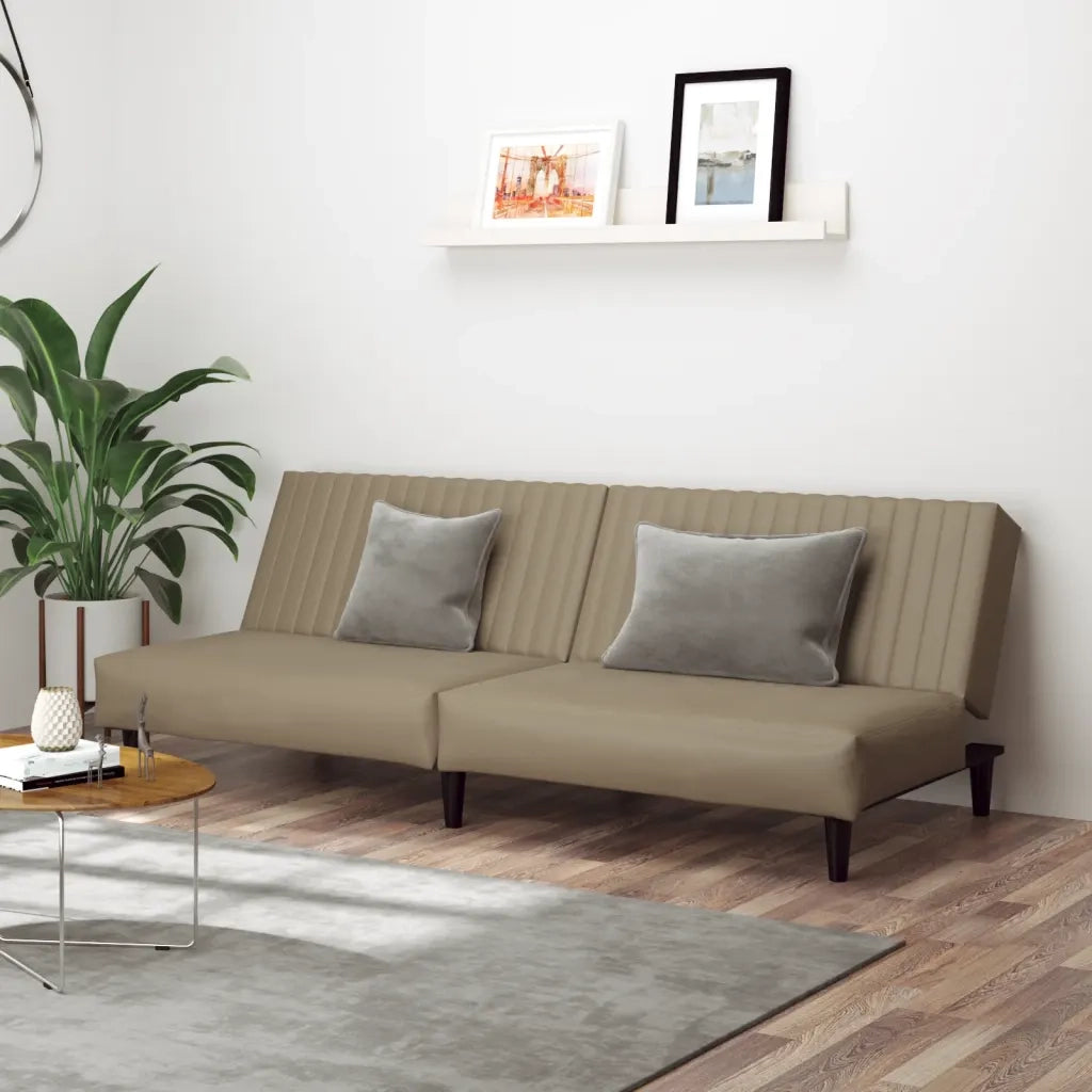 Divano letto | Sof¨¤ letto | Letto singolo a 2 Posti Cappuccino in Similpelle