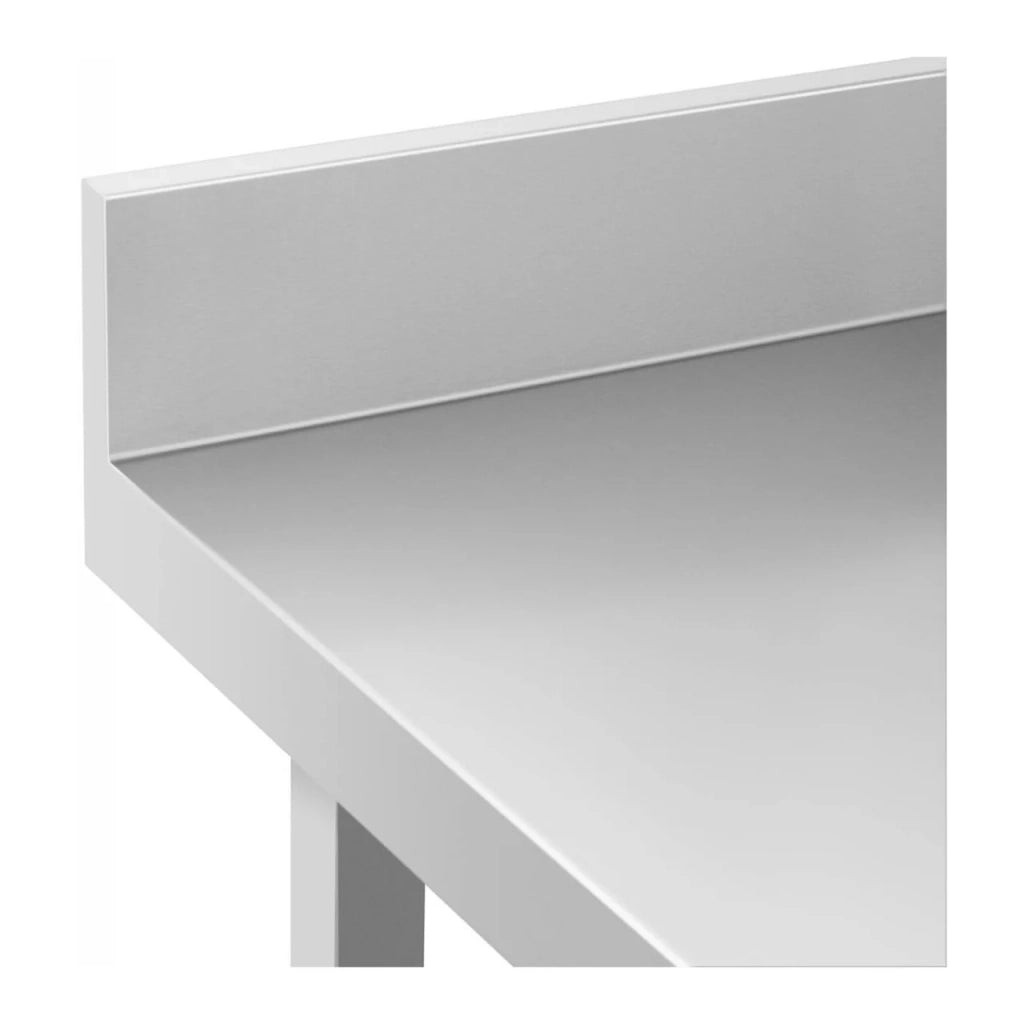 Tavolo da lavoro professionale in acciaio inox da cucina angolare in acciaio inox 90 x 70 cm portata 300 kg 14_0003648