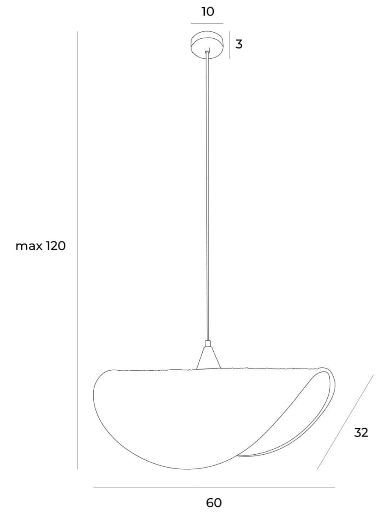 Lampada a sospensione rattan nero Koshi Maxlight E27 P0498