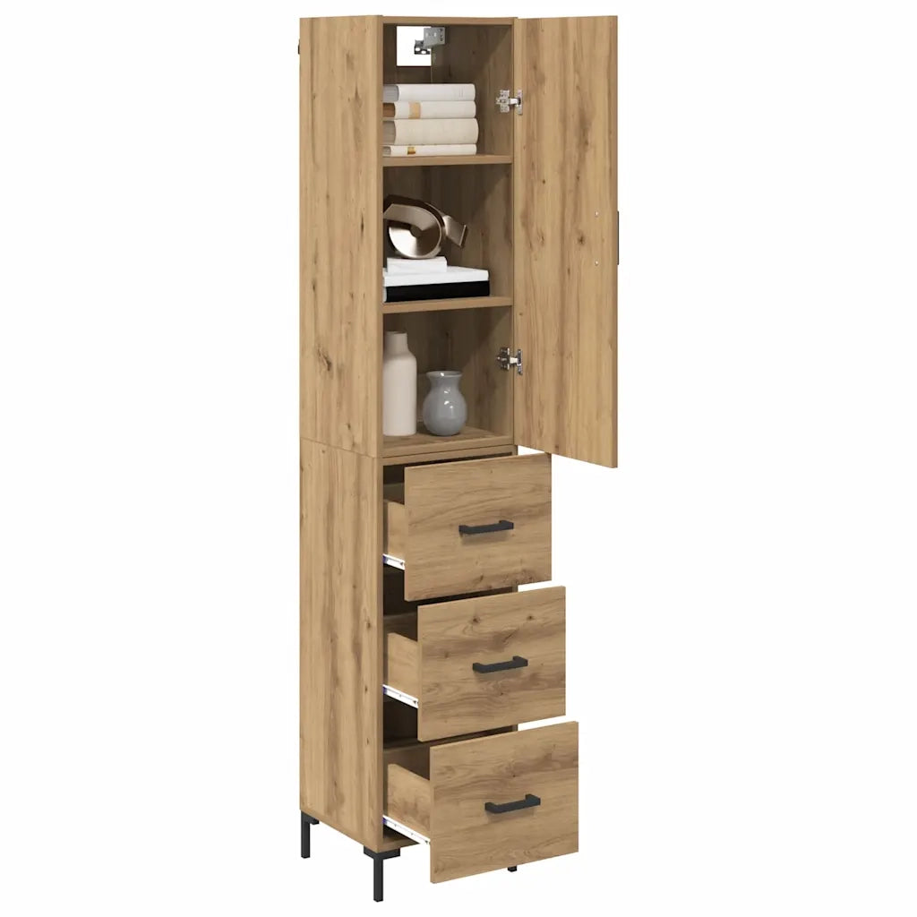 Credenza con Cassetto-Buffet-Armadio da cucina Rovere artigianale 69,5 x 34 x 180 cm 650999
