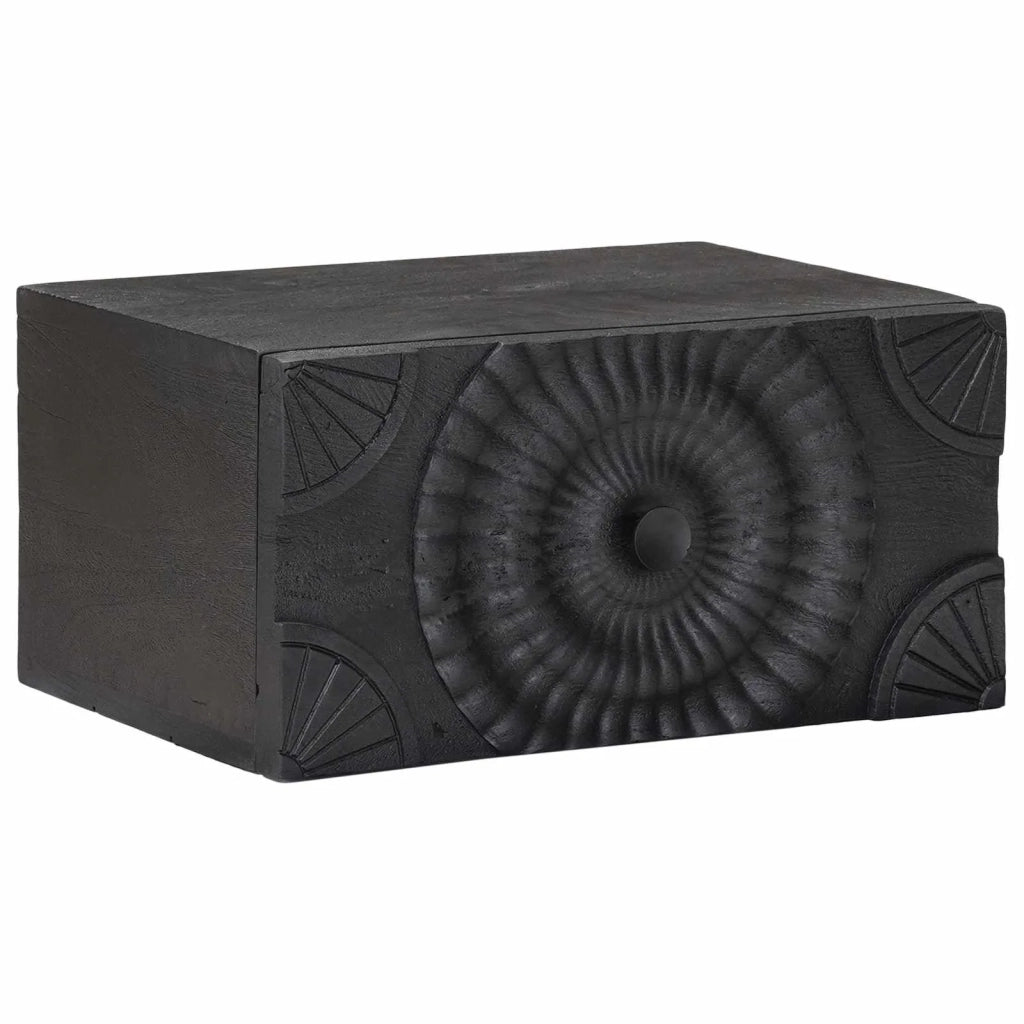 Armadio da Notte con cassetto Nero 40 x 30 x 20 cm 42020079