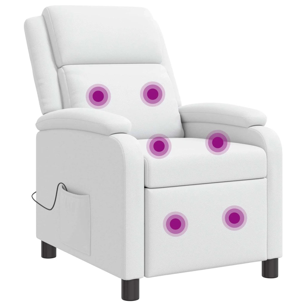 Poltrona Massaggiante Bianco Similpelle 42034868