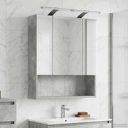 Mobiletto per specchio da bagno Grigio cemento 889194