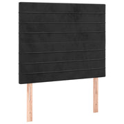 Testiera | Testata Nera 80x5x118/128 cm Velluto