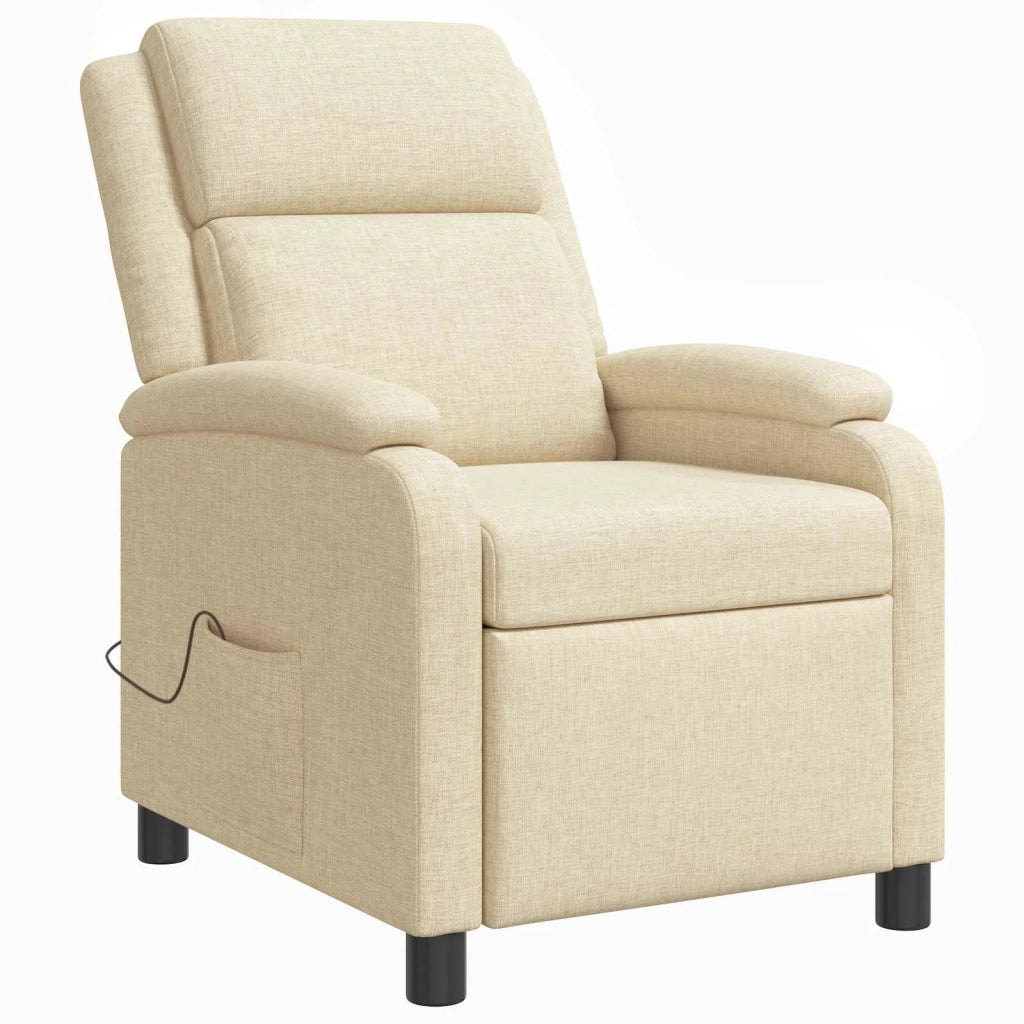 Poltrona Massaggiante Crema Tessuto 42034876