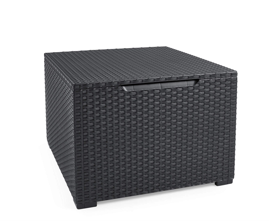Salottino da Esterno Emma Lounge Set in Resina Effetto Rattan 4 Pezzi